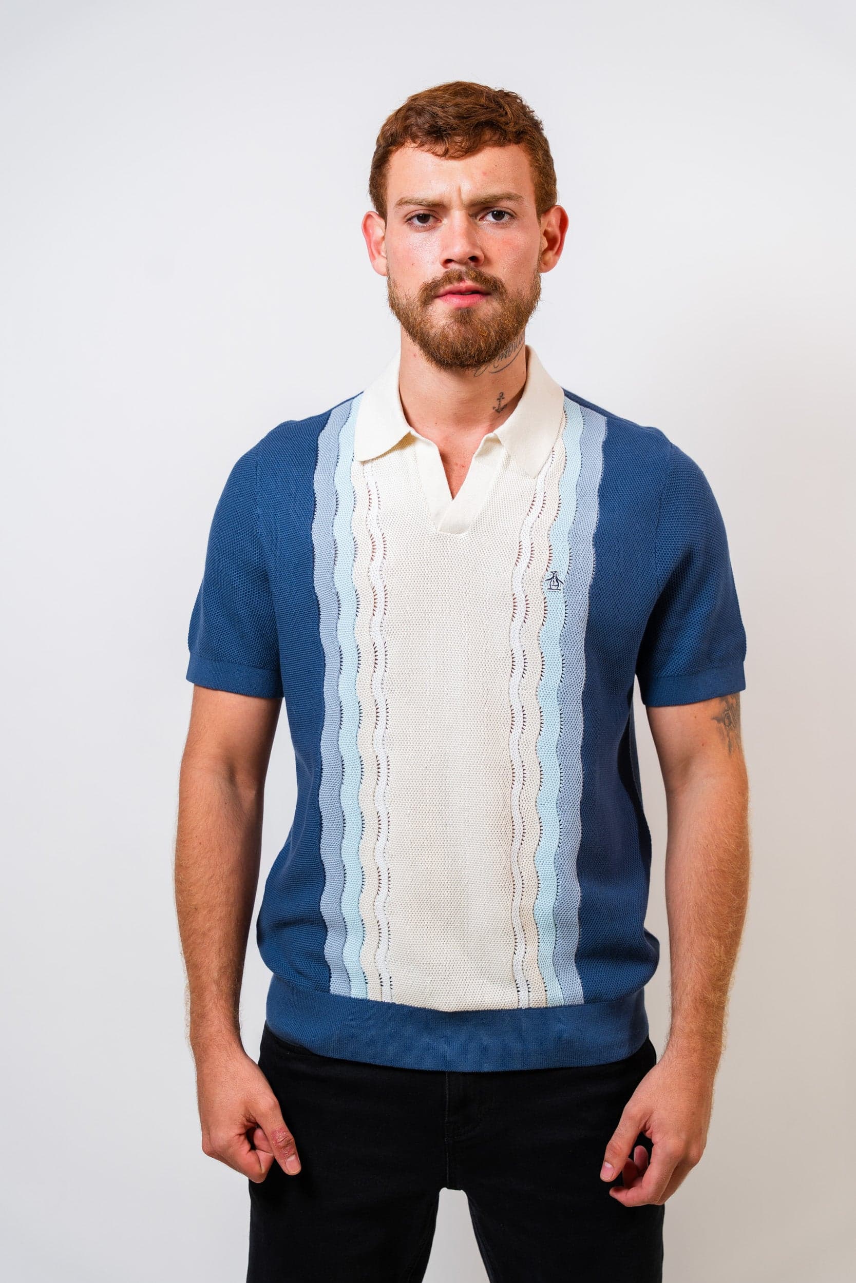 Polo Beige Hombre Penguin